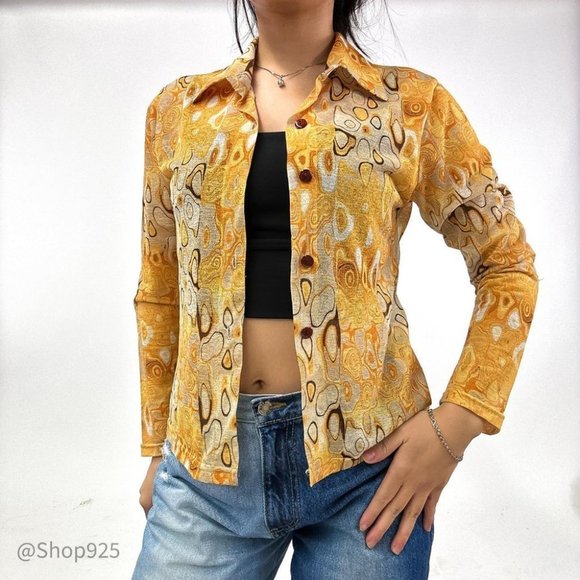 Tops - Women's Long Sleeves Button Down Shirt Size 0